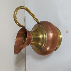 Hammered copper pitcher
